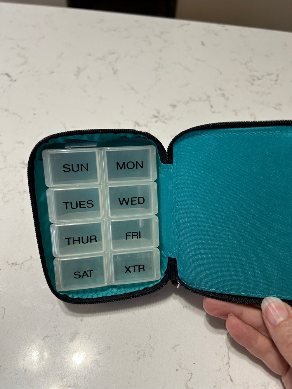 Vera Bradley Weekly Pill Organizer Case with 8 Clear Compartments